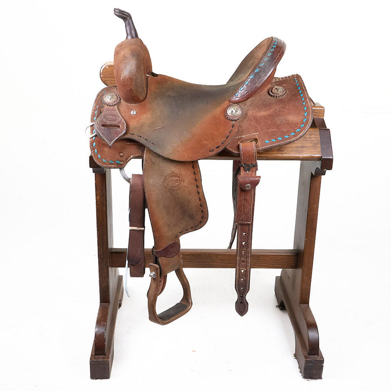 Teskey's Used 14.5in Roughout with Buckstitch Barrel Saddle