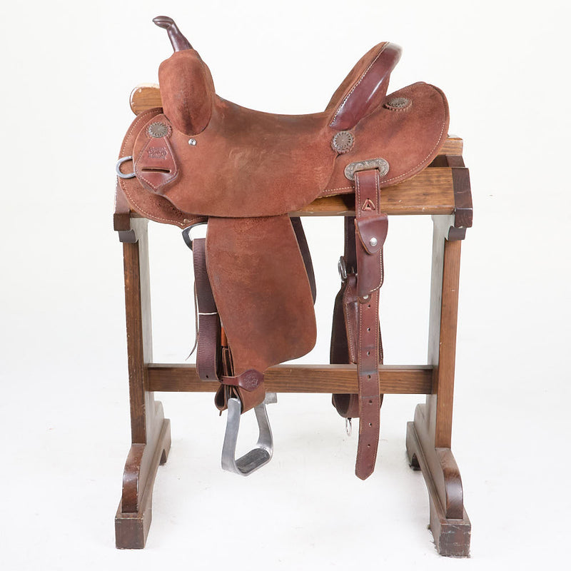 Burns Saddlery Used 14in Roughout Barrel Saddle 1430FD