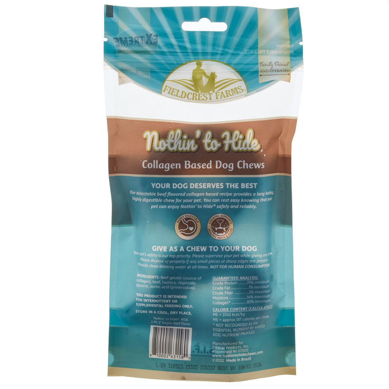 Ethical Pet Nothin` To Hide Beef Bagels 3in.