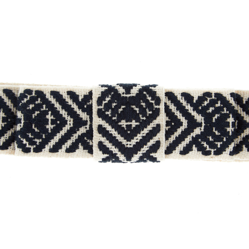 M&F Navy and White Fabric Arrow Hat Band