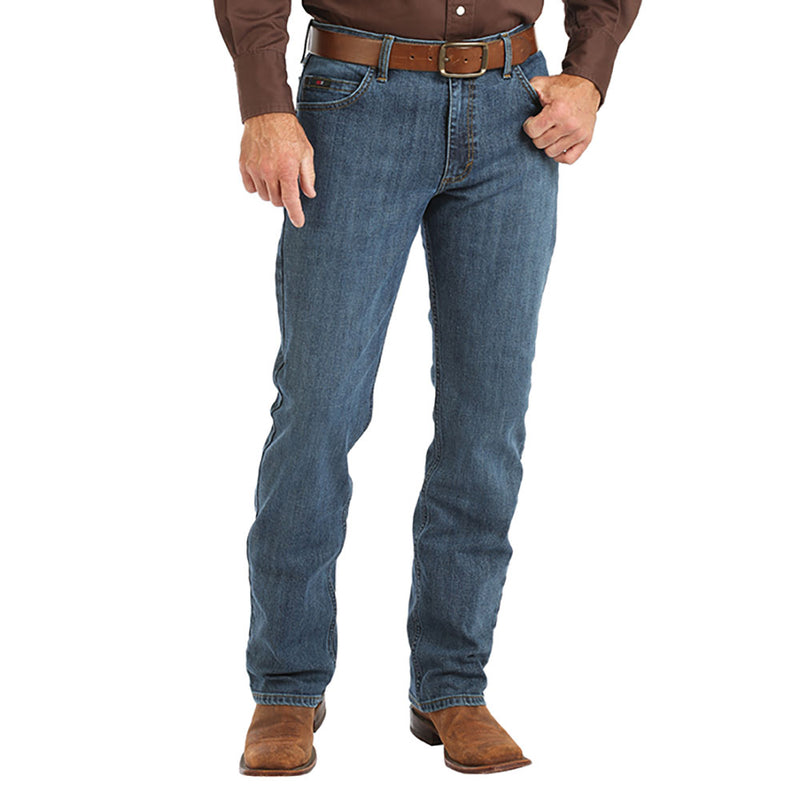 Wrangler Men's 20X 02 Active Flex Competition Slim Fit Stone Blue Jeans