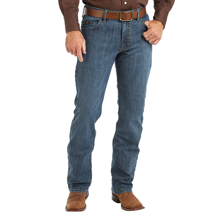 Wrangler Men's 20X 02 Active Flex Competition Slim Fit Stone Blue Jeans