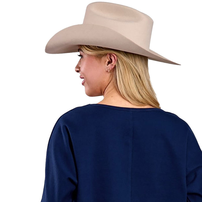 ROPER Women's Navy Boot Embroidered Sweatshirt