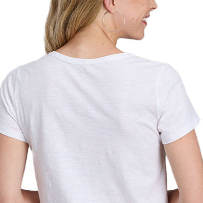 ROPER Womens White Embroidered Tee