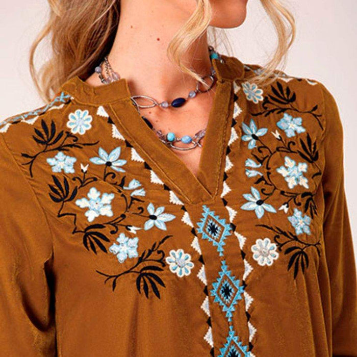 Roper Apparel Womens Poly Velvet Vneck Tunic
