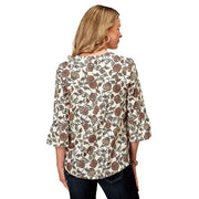 Roper Apparel Women's Vintage Floral Peasant Top