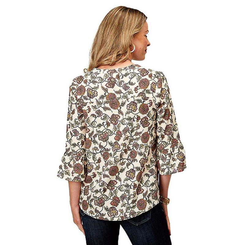 Roper Apparel Women's Vintage Floral Peasant Top