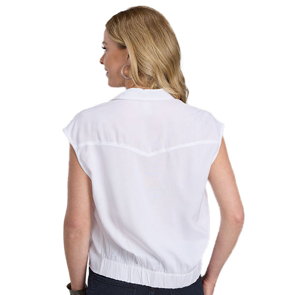 ROPER White Sleeveless Blouse
