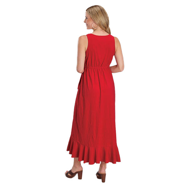 ROPER Womens Red Ruffle Hem Dress