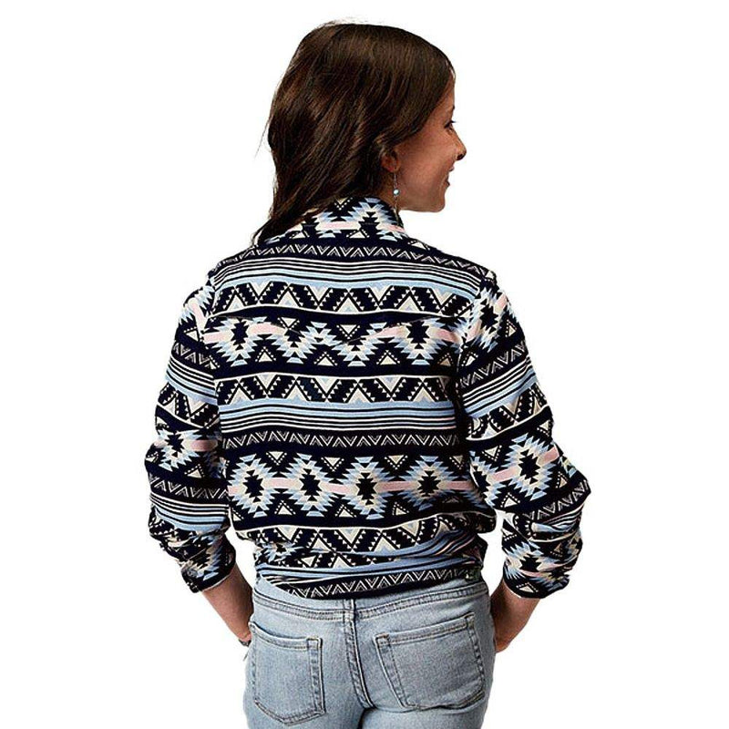 Roper Apparel Girl's Aztec Snap Shirt