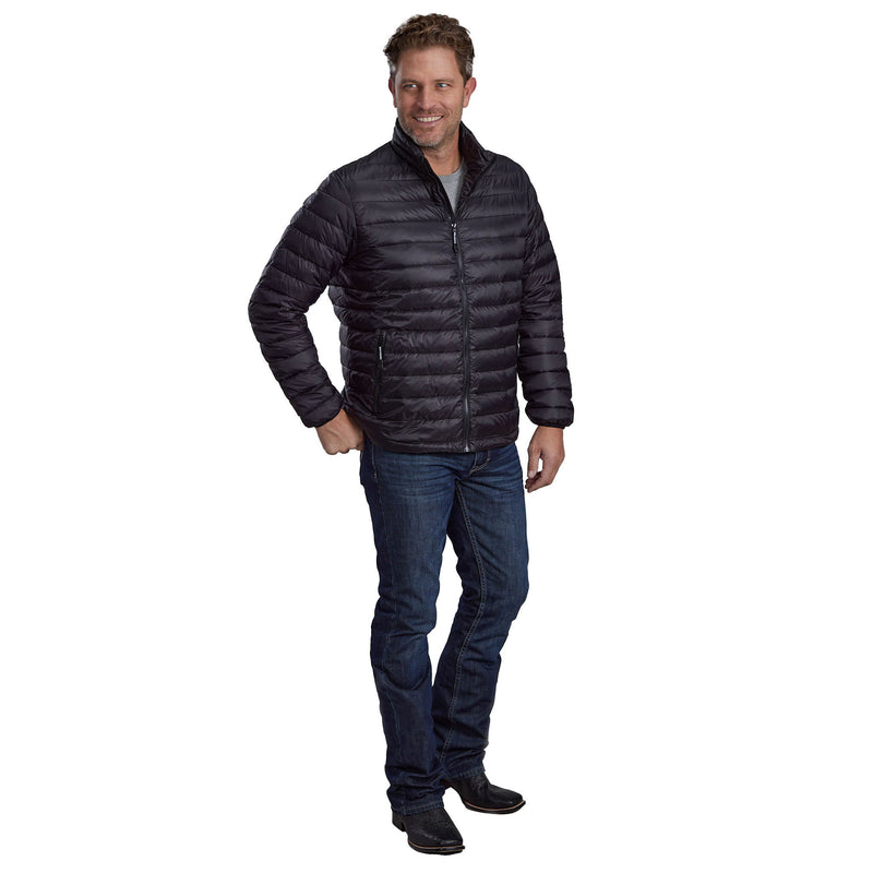 ROPER Mens Black Lightweight Crushable Jacket