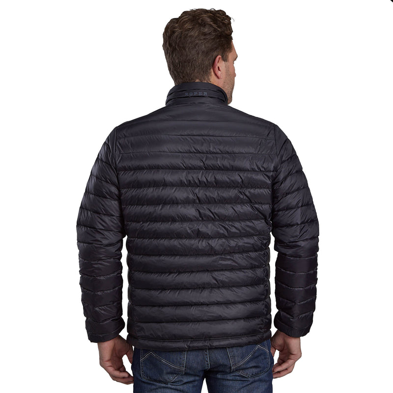 ROPER Mens Black Lightweight Crushable Jacket