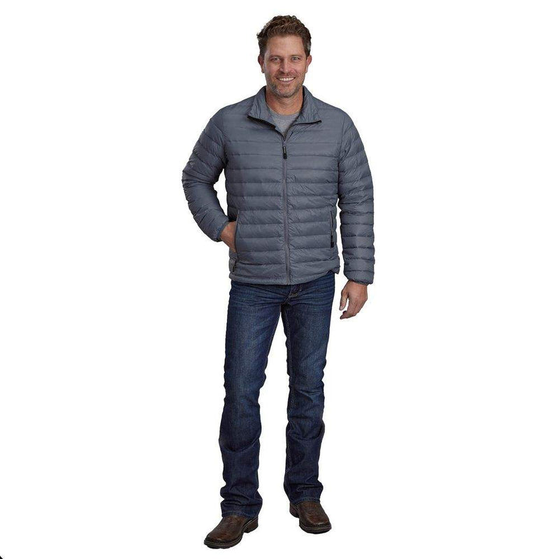 ROPER Mens Grey/Blue Lightweight Crushable Jacket