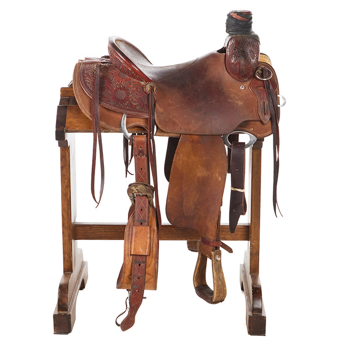 NRS Used 15in Sunflower Tooled Ranch Roper