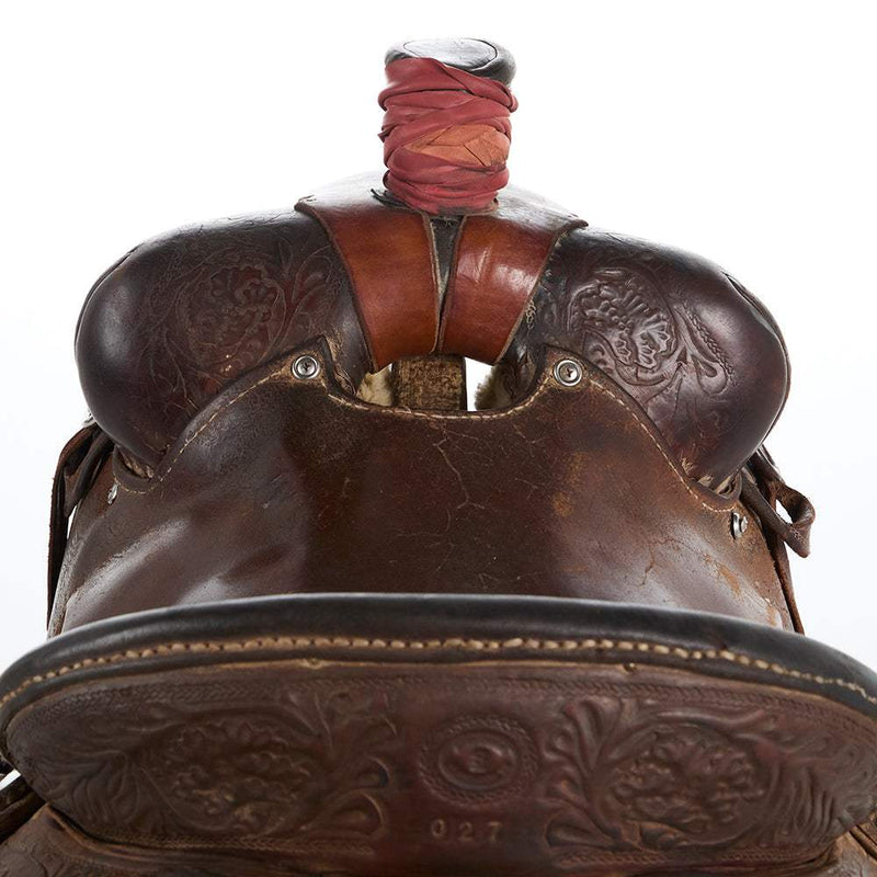 Slim Stevenson Saddlery Used 15in Ranch Roping Saddle