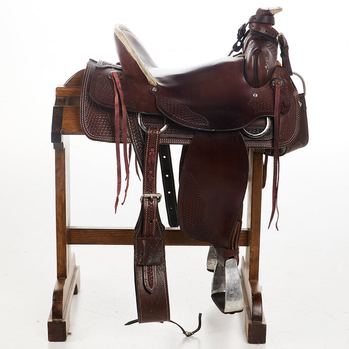 Ruffs Saddle Shop Used 17in Saddle Shop Ranch Roper