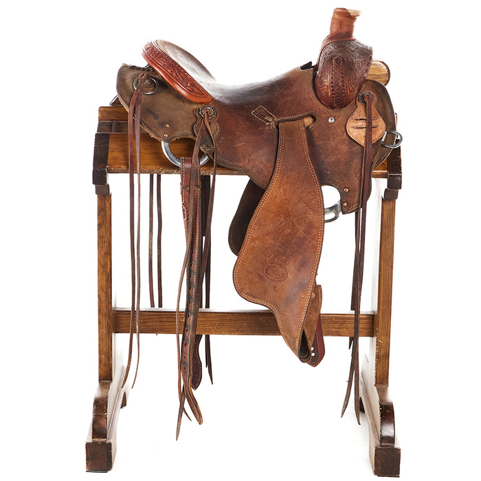 Nrs Competitor Series Used 15in 1/8 Breed Acorn Tooled Ranch Roper