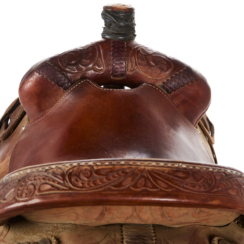 Trent Ward Used 14in Oak Leaf Tooled Ranch Roper