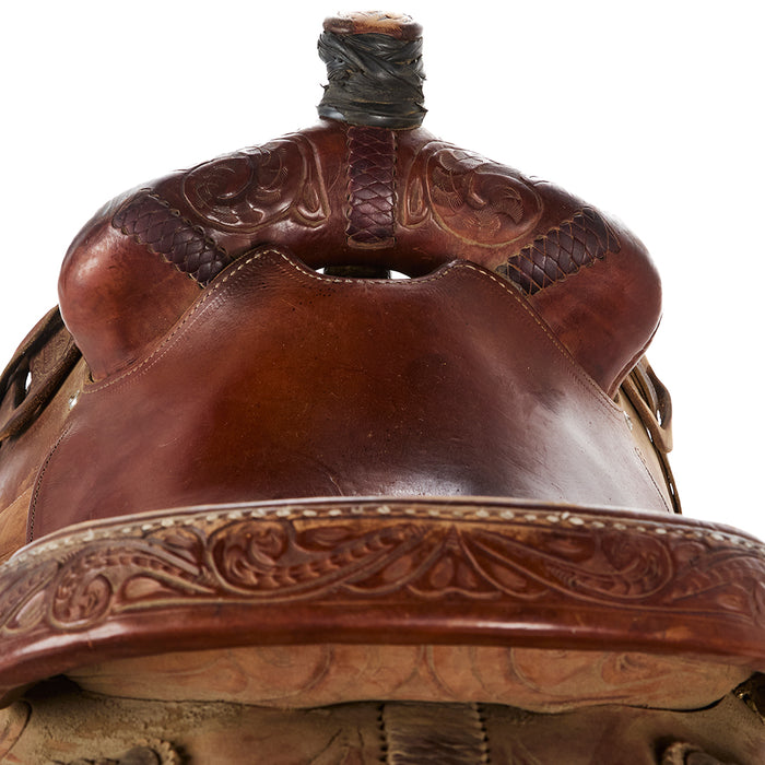 Trent Ward Used 14in Oak Leaf Tooled Ranch Roper