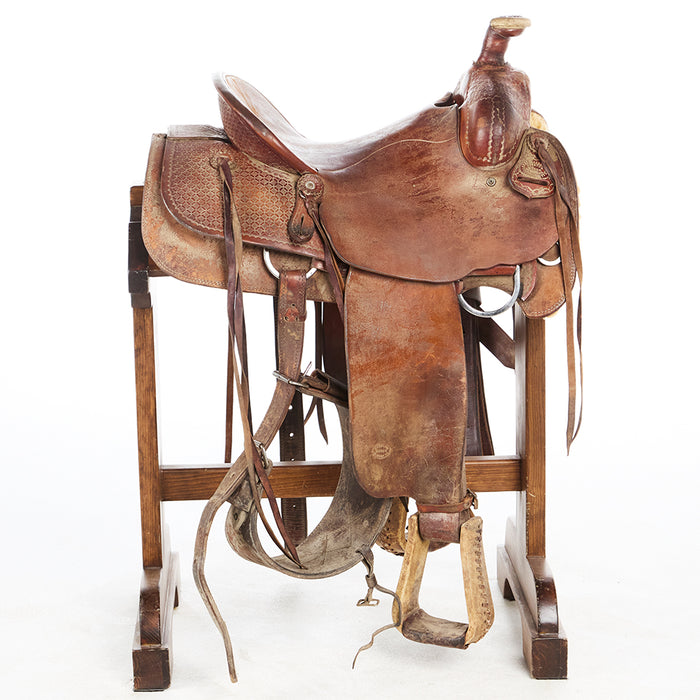Overton Used 16in Waffle Stamp Ranch Roper