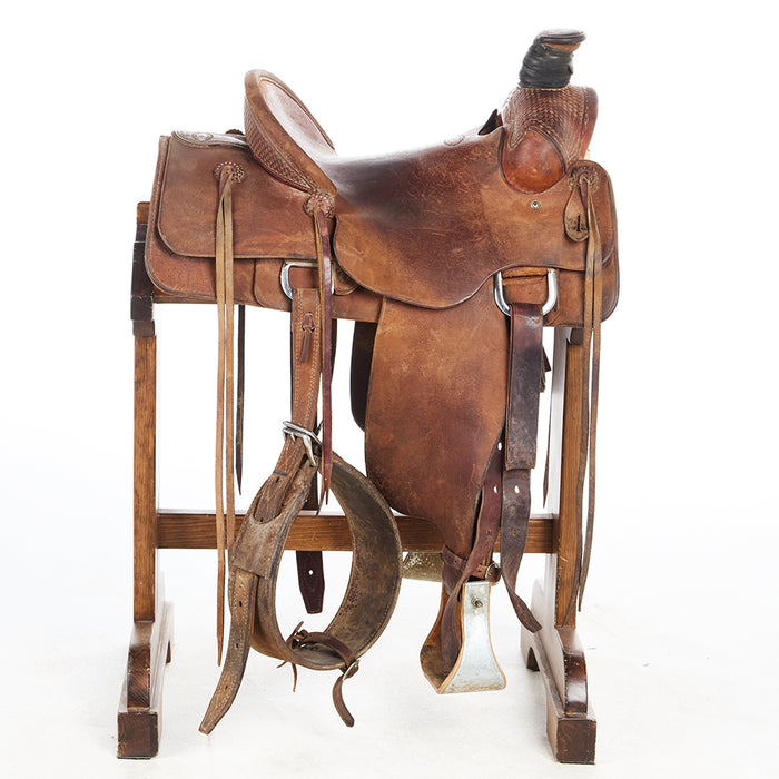 J.W.Jacobs Used 15in Arrowhead and Basket Ranch Roper