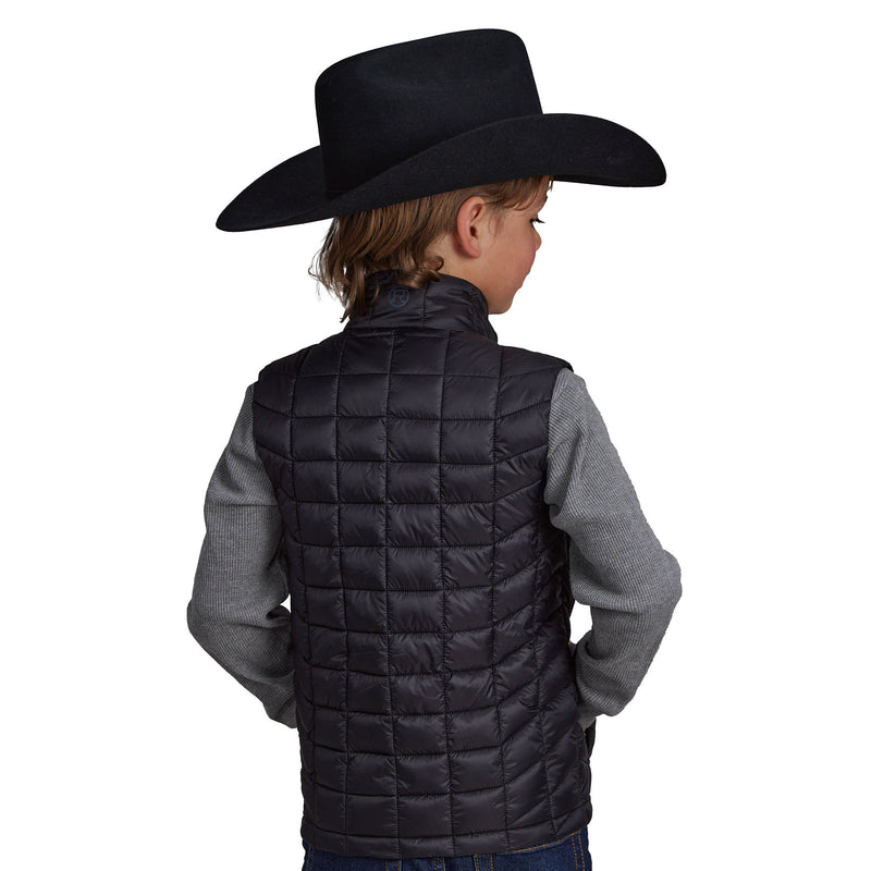 ROPER Boys Black Puffer Vest