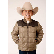 Roper Apparel Boy's Tan and Brown Polyfilled Jacket