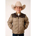 Roper Apparel Boy's Tan and Brown Polyfilled Jacket