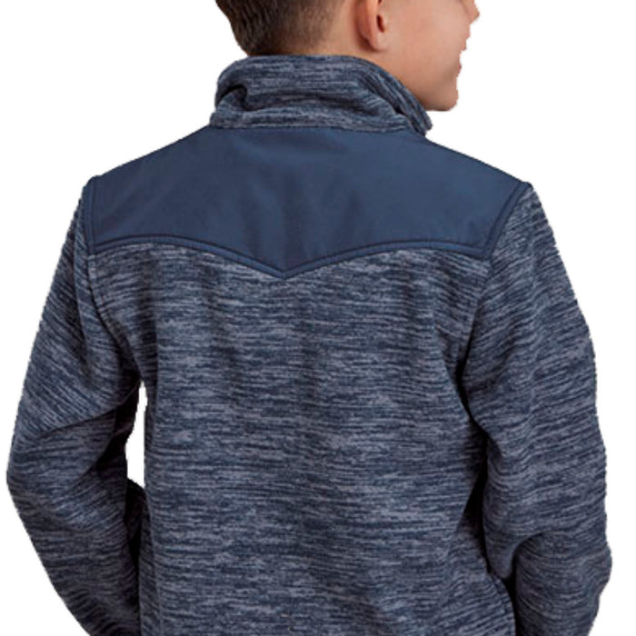 ROPER Boys Blue Micro Fleece Pullover