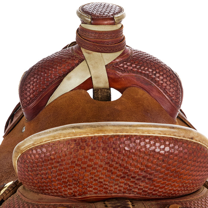 Srs Saddlery Used 14in Basket Stamp SRS Ranch Roper