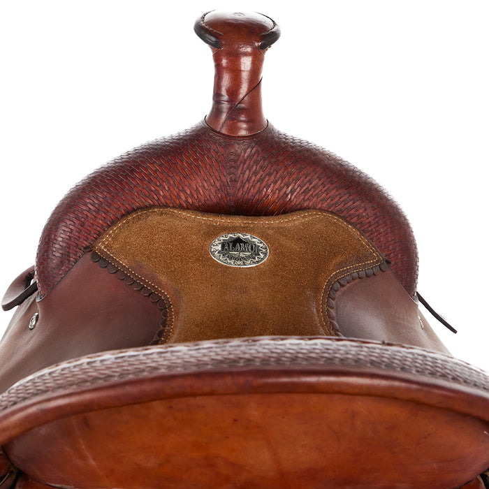 Alamo Saddlery Used 14.5in Baby Basket Padded Seat Ranch Roper