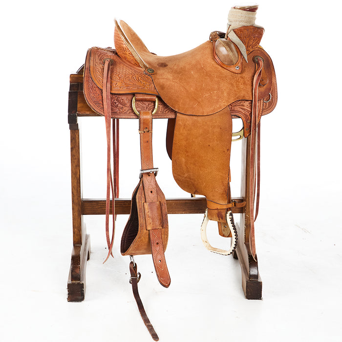 Corriente Used 16in 1/2 Breed Combo Tooled Wade Saddle