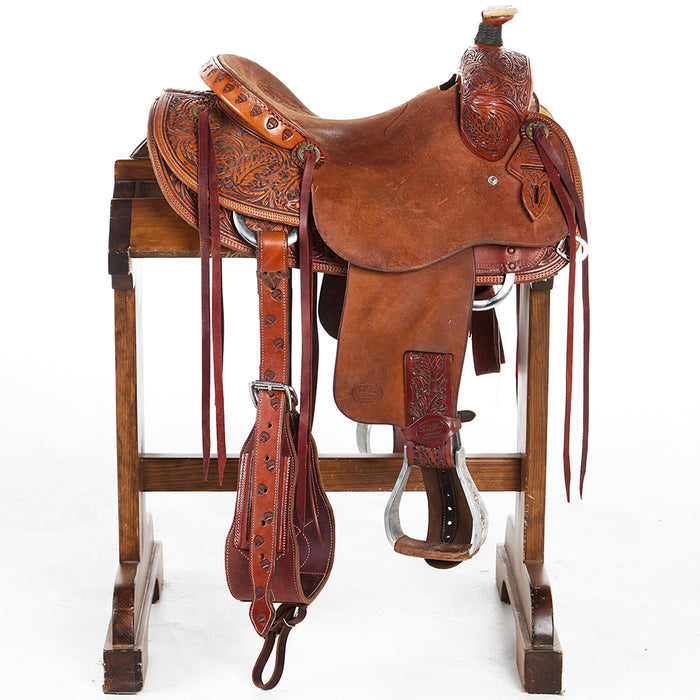Trent Ward Used 15in Acorn Tooled Ranch Roper