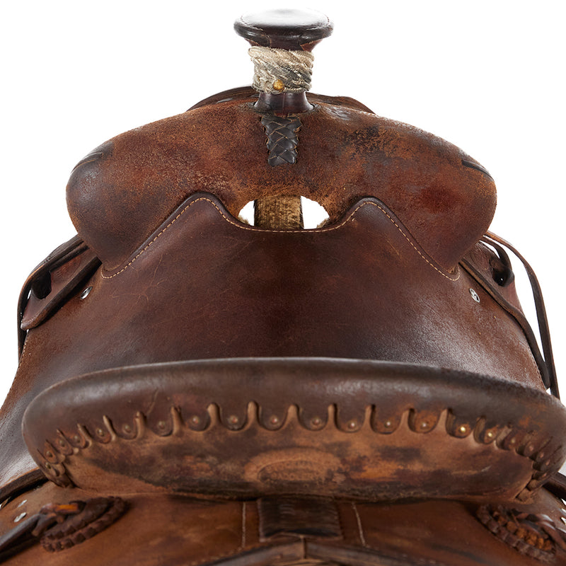 Stockmans Saddlery Used 15in Roughout Plate Rig Ranch Roper Saddle