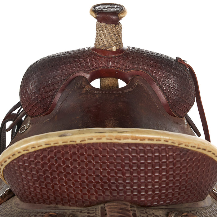 High Horse By Circle Y Used 15.5in Basket Stamp Ranch Roper with 7in Gullet