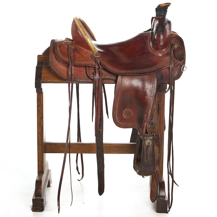 Circle Y Saddlery Used 16.5in Slickout with Border Ranch Roper