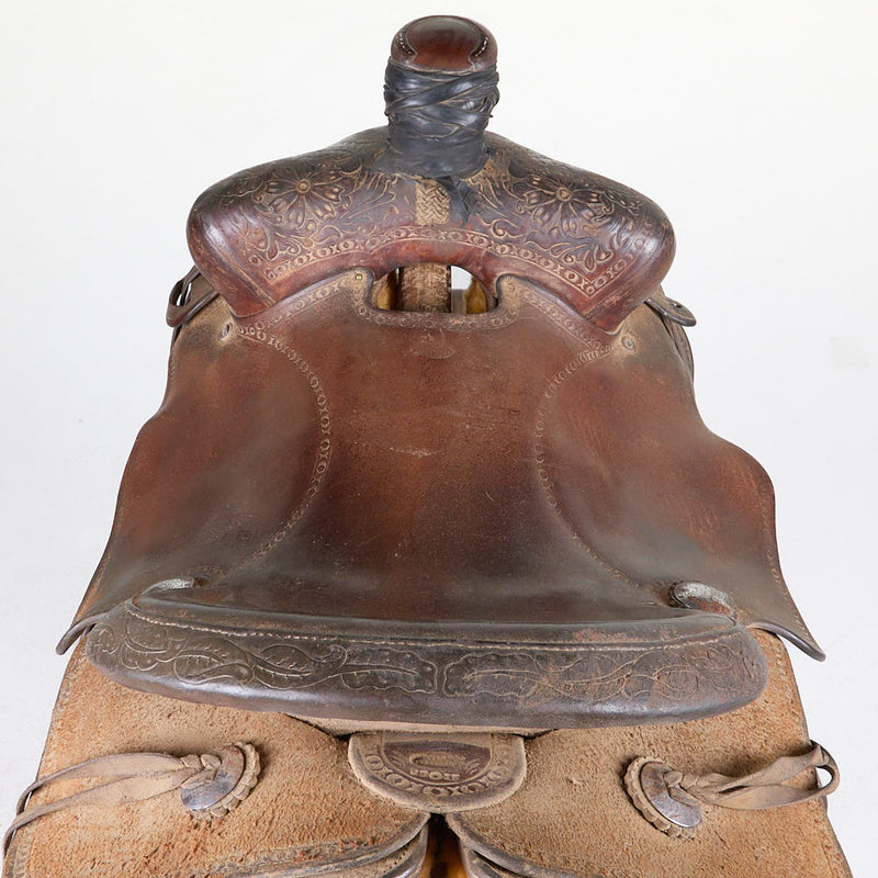 Billy Cook Used 16in 1/2 Floral Billy Cook Ranch Roper Saddle