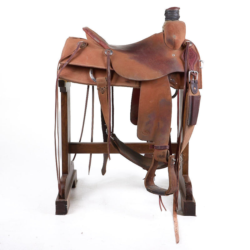 Slatons Used 16.5in Roughout Square Skirt Ranch Roper