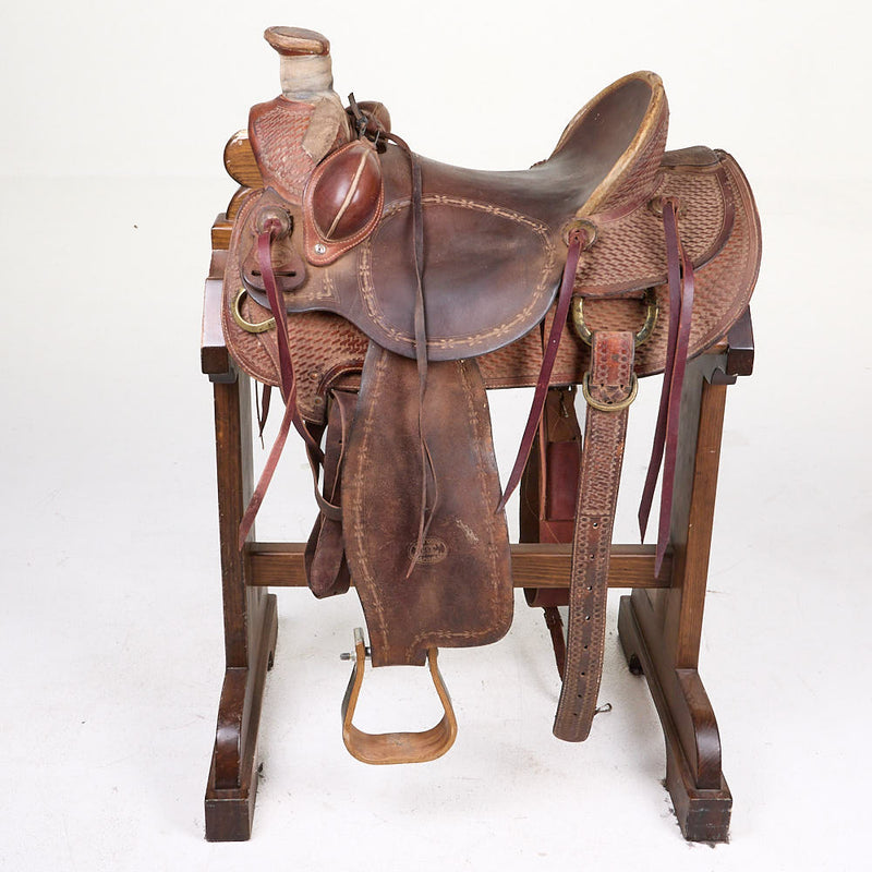 Billy Cook Used 15.5in 1/2 Breed Basket Stamped Billy Cook Wade Saddle
