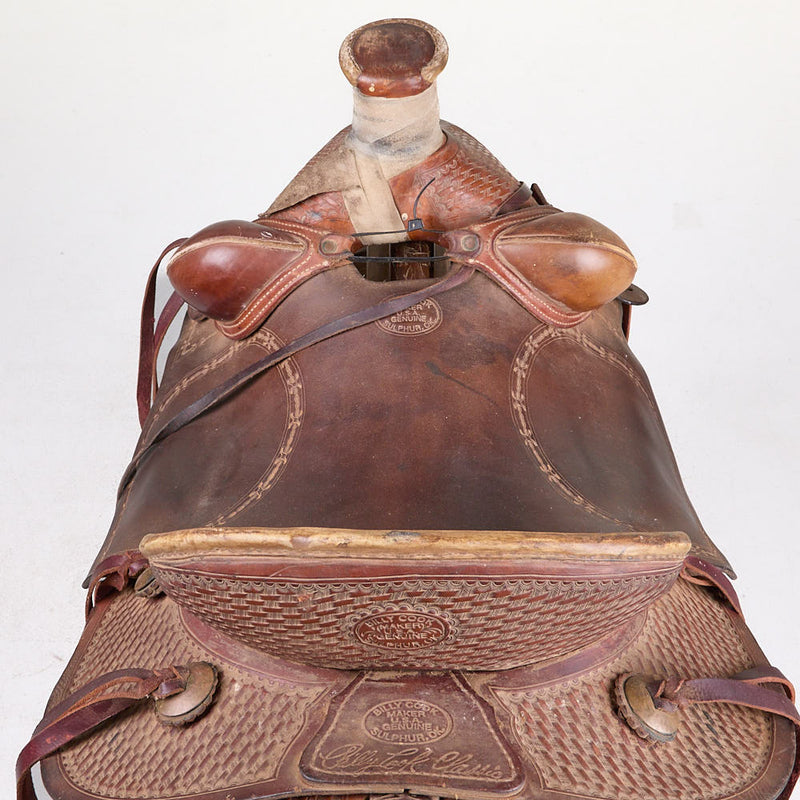 Billy Cook Used 15.5in 1/2 Breed Basket Stamped Billy Cook Wade Saddle
