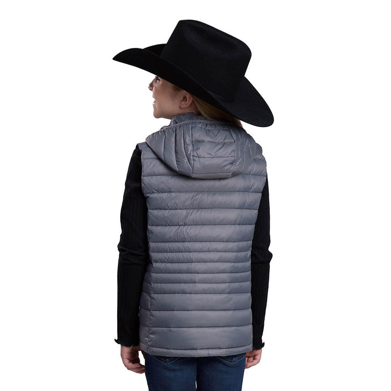 ROPER Girl's Grey Crushable Vest
