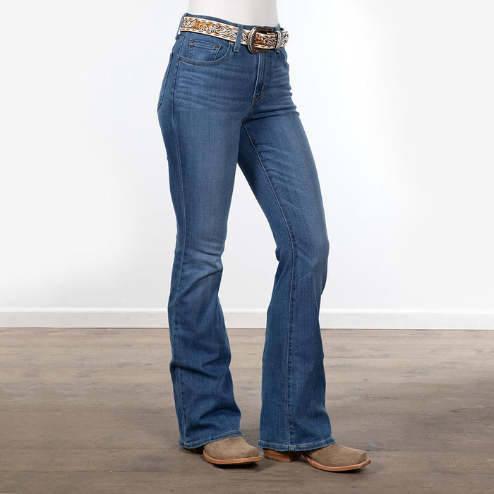 Levi Strauss Women's High Rise Medium Wash Flare Jeans