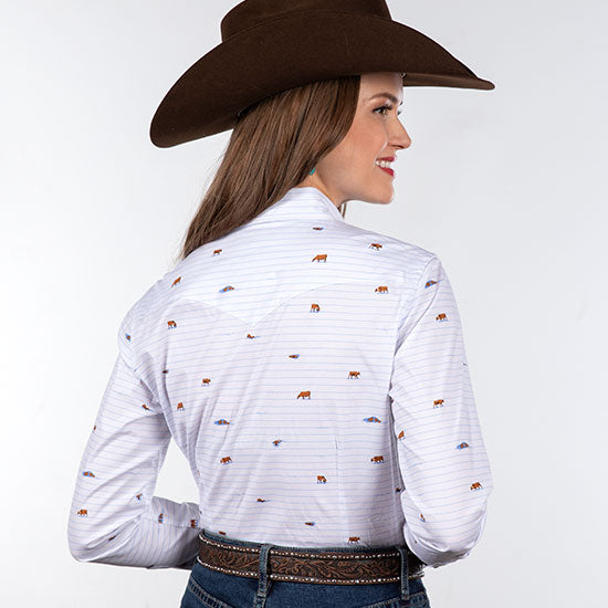 Panhandle Rough Stock Longhorn Stripe Top