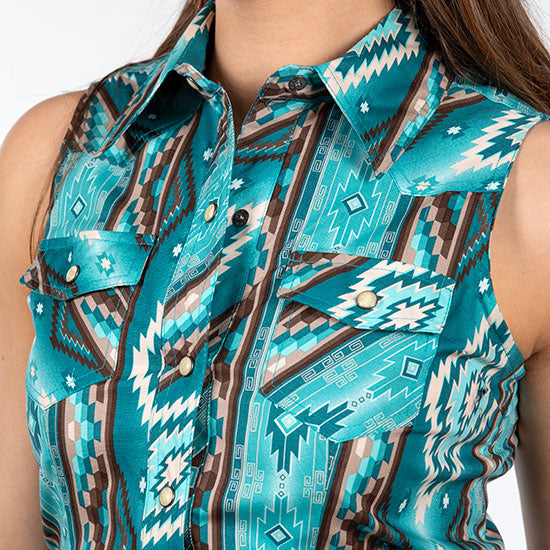 Rock  Roll Denim & Denim Ocean Aztec Top