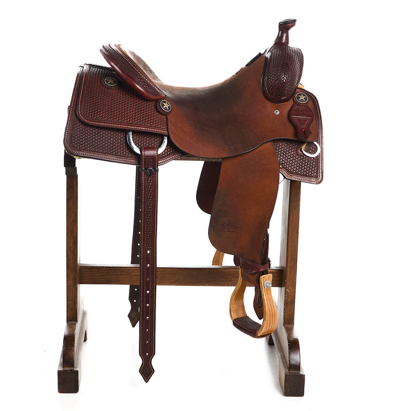 R. Ruelas Used 17in elas Working Cowhorse Saddle