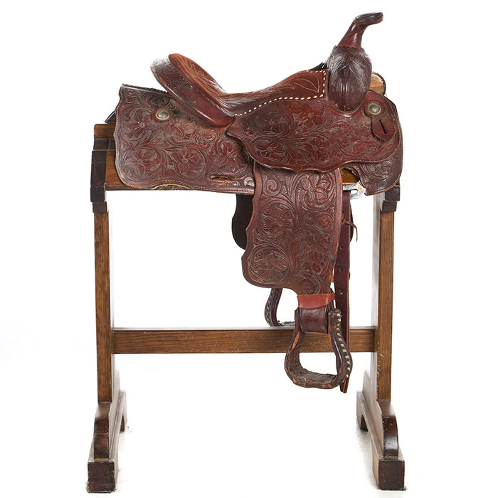Circle Y Saddlery Used 16in Fully Tooled Team Penning Saddle