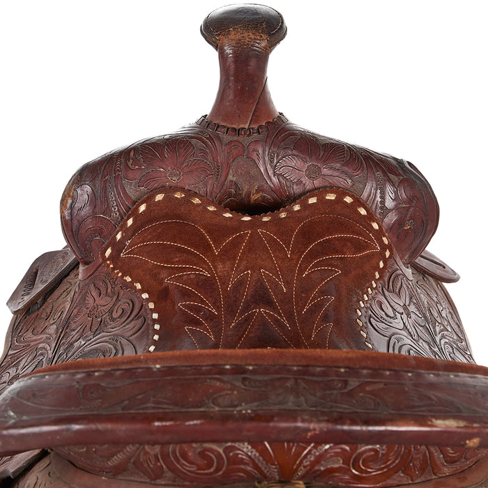 Circle Y Saddlery Used 16in Fully Tooled Team Penning Saddle