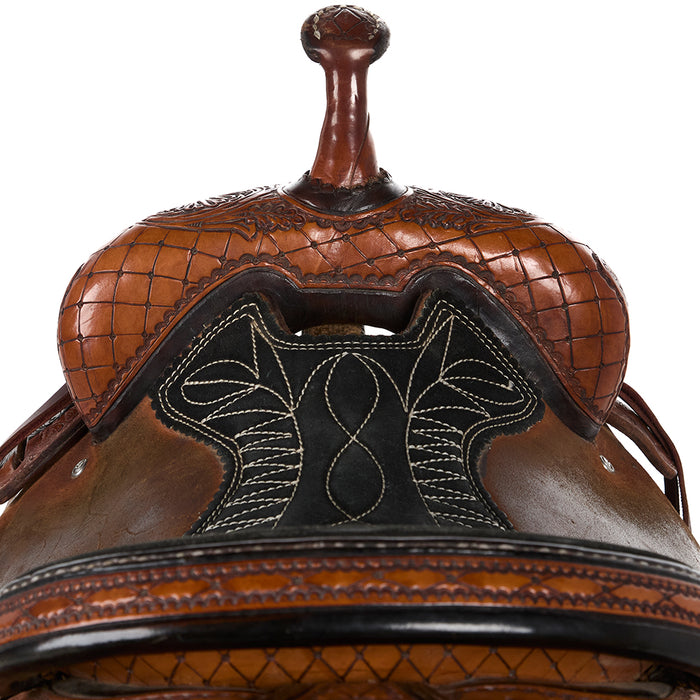 Trent Ward Used 15.5in 1/4 Breed Cutting Saddle