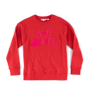 Shiraleah Women's Red Very Merry Sweatshirt