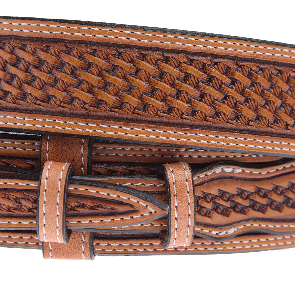 Vogt Silversmiths Russet Basket Weave Ranger Belt